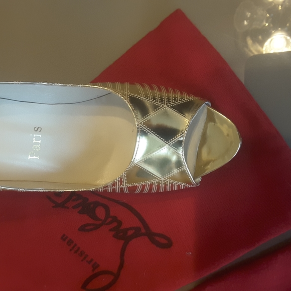 Christian LouBoutin Gold Shoes - Picture 8 of 10
